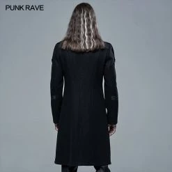 Punkravestore Goth Simple Woollen Cloth Jacket Gothic