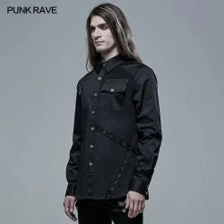 Punkravestore Punk Plaid Spliced Shirt