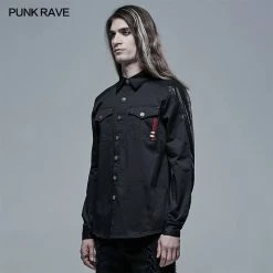 Punkravestore Goth Spliced Shirt