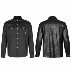 Punkravestore Goth Spliced Shirt