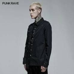 Punkravestore Punk Asymmetric Shirt