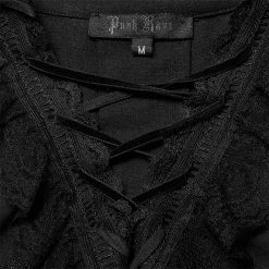 Punk Rave Store Goth Skeleton Embroidered Shirt Gothic