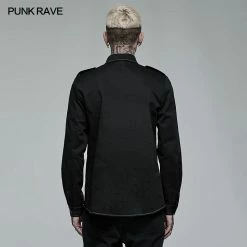 Punk Rave Store Punk Personalized Skull Embroidery Shirt