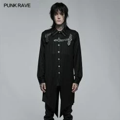 Punk Rave Store Goth Medium Length Dovetail Shirt