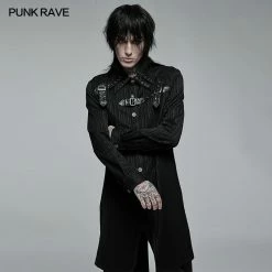 Punk Rave Store Goth Medium Length Dovetail Shirt