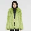 Punkravestore Simple Punk Imitation Fur Coat