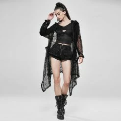 Punk Rave Store The Night Canyue Net Coat