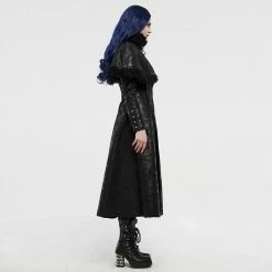 Punkravestore Gothic Imitation Fur Long Coat
