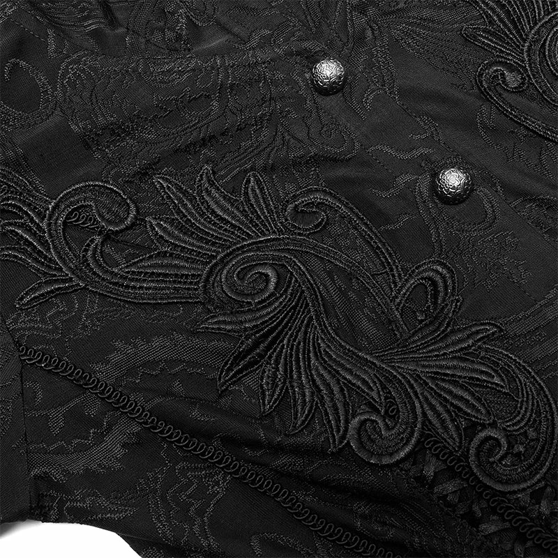 Punkravestore Gothic Cut-out Applique Coat 7 Punkravestore Gothic Cut-out Applique Coat