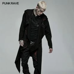 Punk Rave Store Gothic Steampunk Goth Printed Knitted Coat
