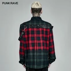 Punkravestore Punk Color Plaid Shirt