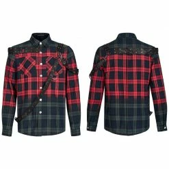Punkravestore Punk Color Plaid Shirt