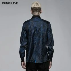Punk Rave Store Punk Personality Crack Shirt
